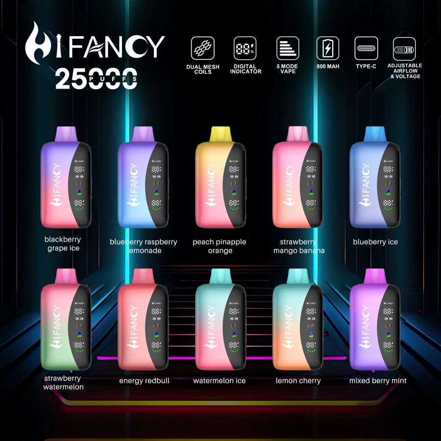 HiFancy Rainbow 25K Full Screen Two heating modes disposable Vape - Image 2