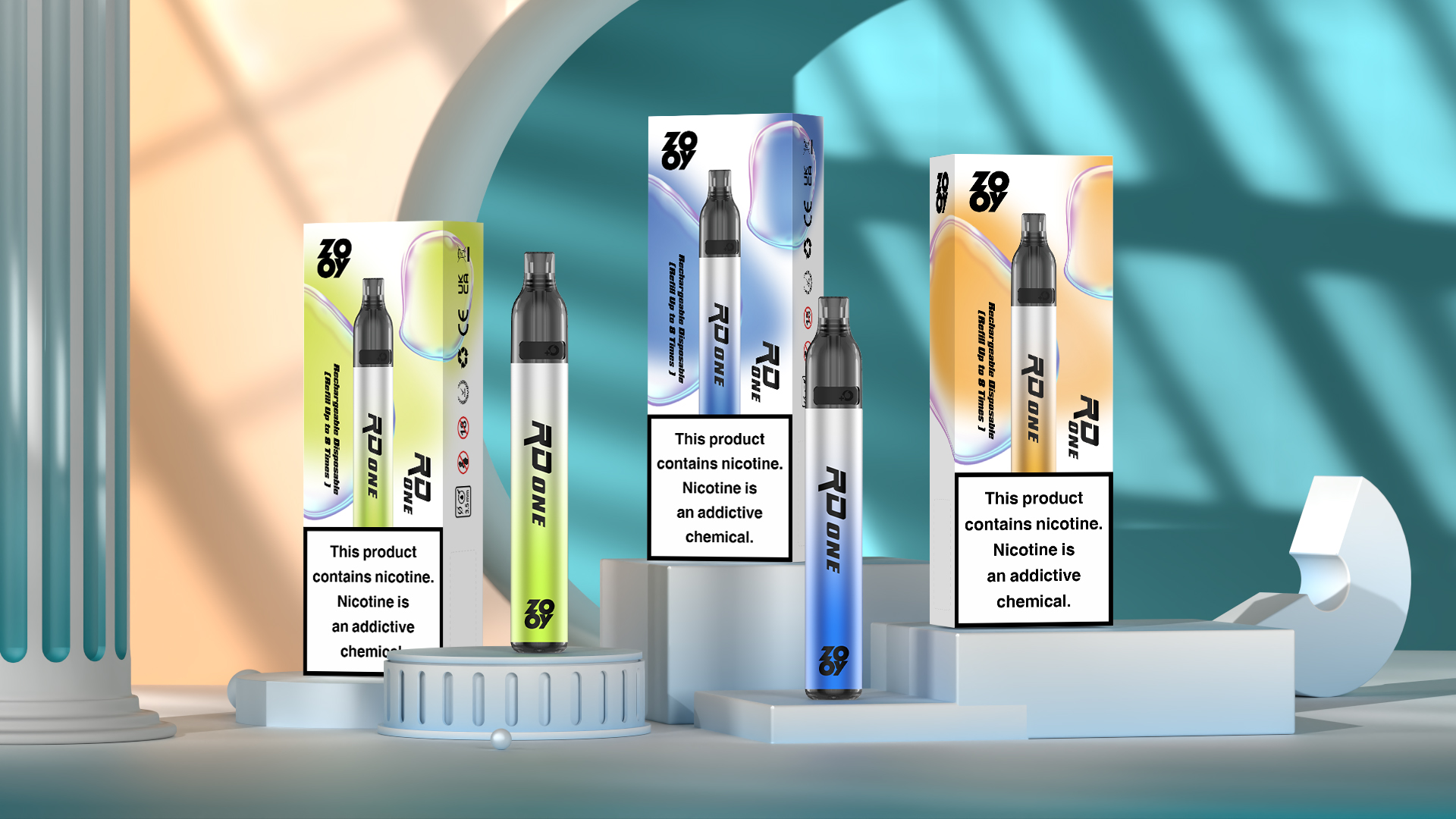 Refillable disposable pod system ZOOY RD ONE for vape wholesale global of smoke vape shop