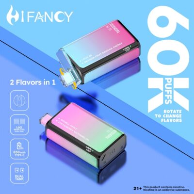 Disposable vape HiFancy TWIN Max 60K best vape flavors and vape juice