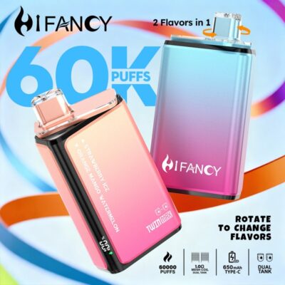 Disposable vape HiFancy twin max 60K rechargeable disposable pods vape